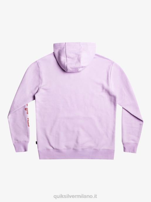 esso Quiksilver uomini pullover superiore in pile con cappuccio con logo omni lilla pastello HTZR1031