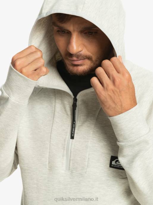 esso Quiksilver uomini scendere felpa con cappuccio erica viola grigia HTZR1029