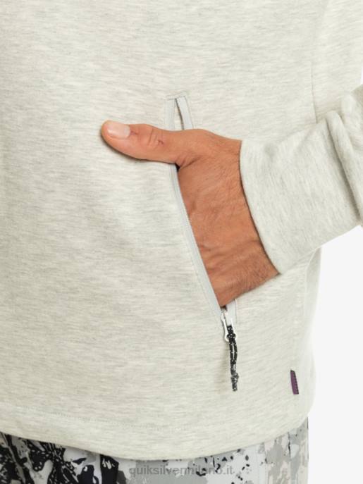 esso Quiksilver uomini scendere felpa con cappuccio erica viola grigia HTZR1029