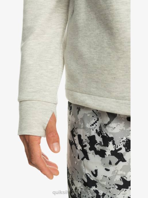 esso Quiksilver uomini scendere felpa con cappuccio erica viola grigia HTZR1029