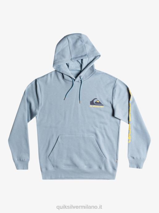 esso Quiksilver uomini top in pile con cappuccio con logo omni nero HTZR1090