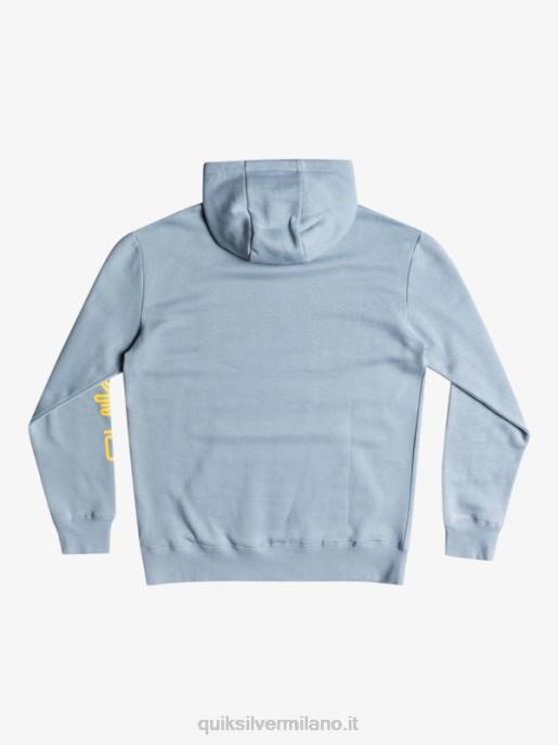 esso Quiksilver uomini top in pile con cappuccio con logo omni nero HTZR1090