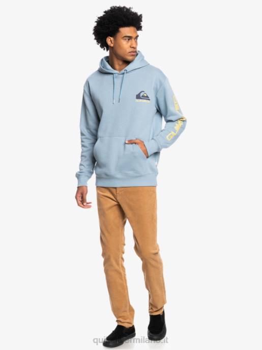 esso Quiksilver uomini top in pile con cappuccio con logo omni nero HTZR1090