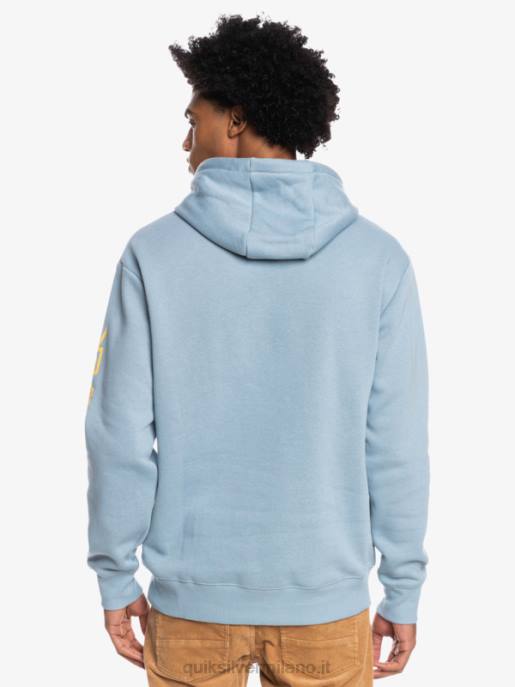 esso Quiksilver uomini top in pile con cappuccio con logo omni nero HTZR1090