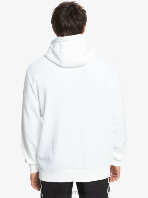 esso Quiksilver x Stranger uomini cose felpa con cappuccio logo ufficiale bianco HTZR1807