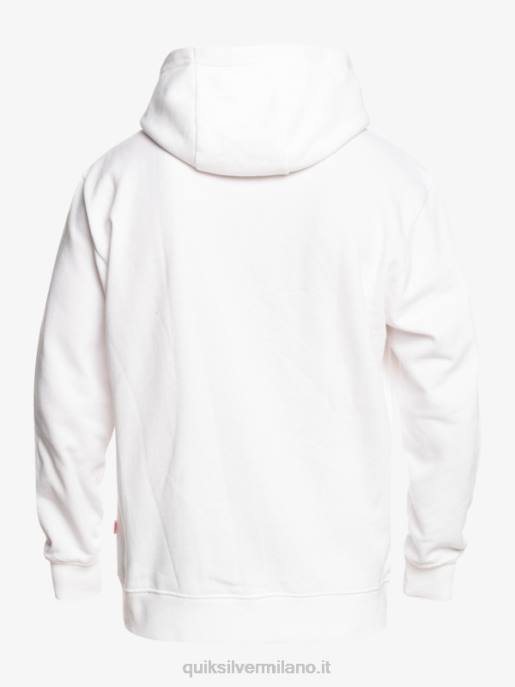 esso Quiksilver x Stranger uomini cose felpa con cappuccio logo ufficiale bianco HTZR1807