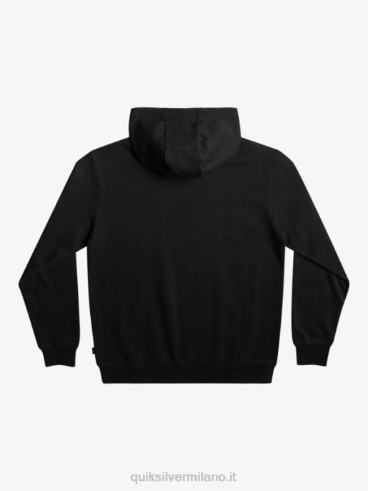 esso Quiksilver x Stranger uomini cose felpa con cappuccio logo ufficiale nero HTZR1806