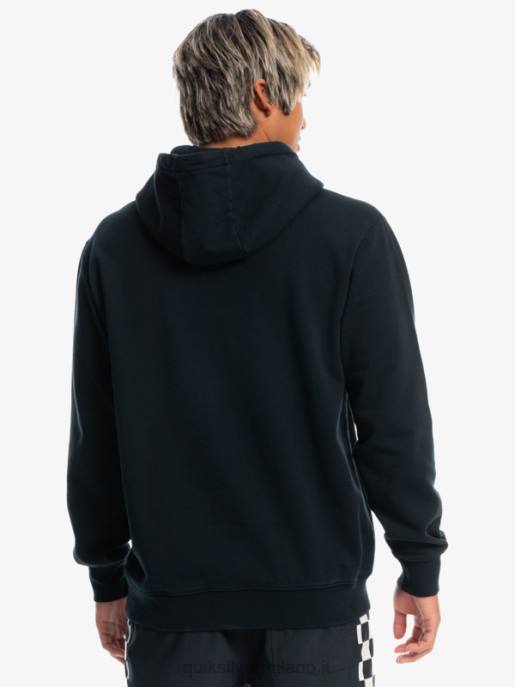esso Quiksilver x Stranger uomini cose felpa con cappuccio logo ufficiale nero HTZR1806