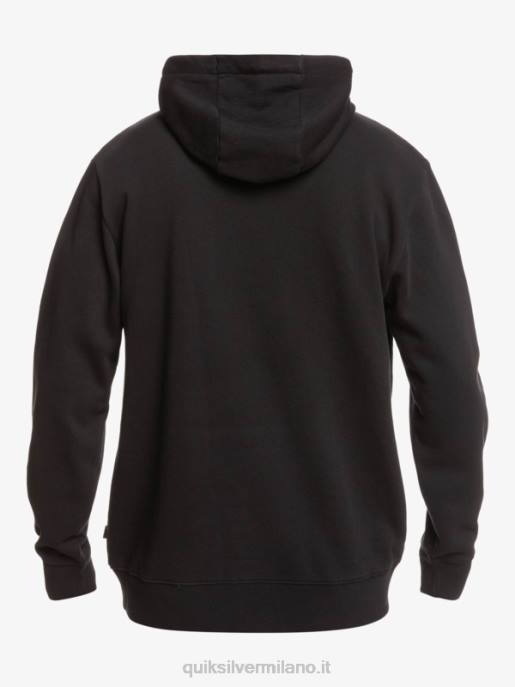 esso Quiksilver x Stranger uomini cose felpa con cappuccio logo ufficiale nero HTZR1806