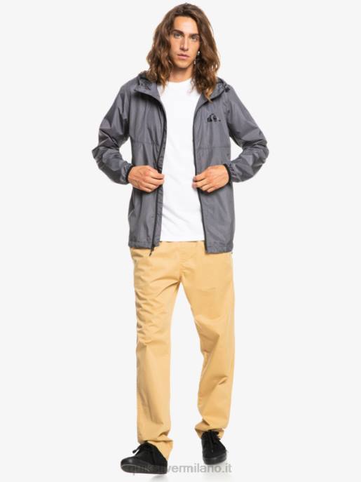 esso Quiksilver uomini giacca a vento per tutti i giorni erica grigio scuro HTZR1011