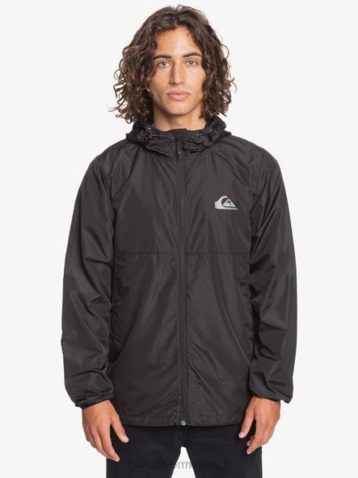 esso Quiksilver uomini giacca a vento per tutti i giorni nero HTZR1012