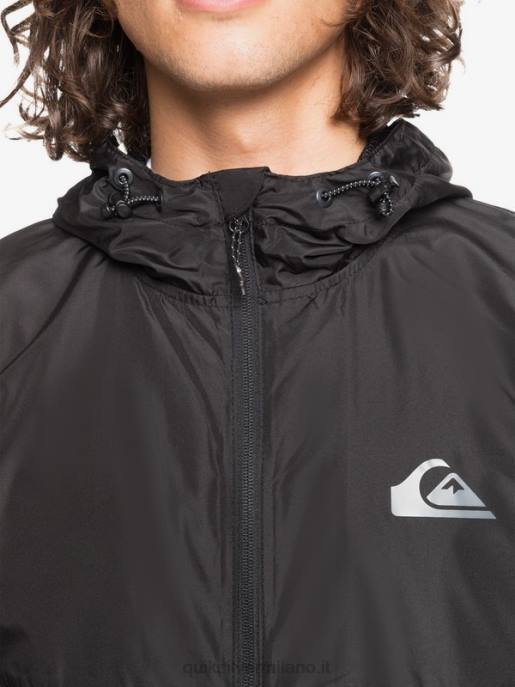 esso Quiksilver uomini giacca a vento per tutti i giorni nero HTZR1012