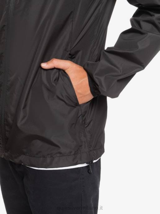 esso Quiksilver uomini giacca a vento per tutti i giorni nero HTZR1012
