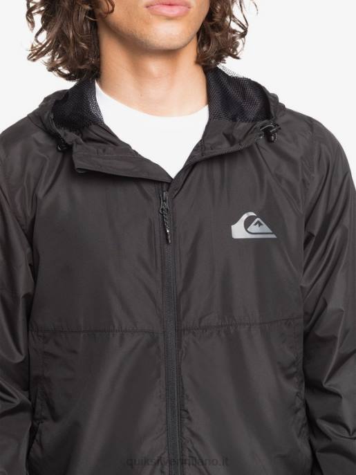 esso Quiksilver uomini giacca a vento per tutti i giorni nero HTZR1012