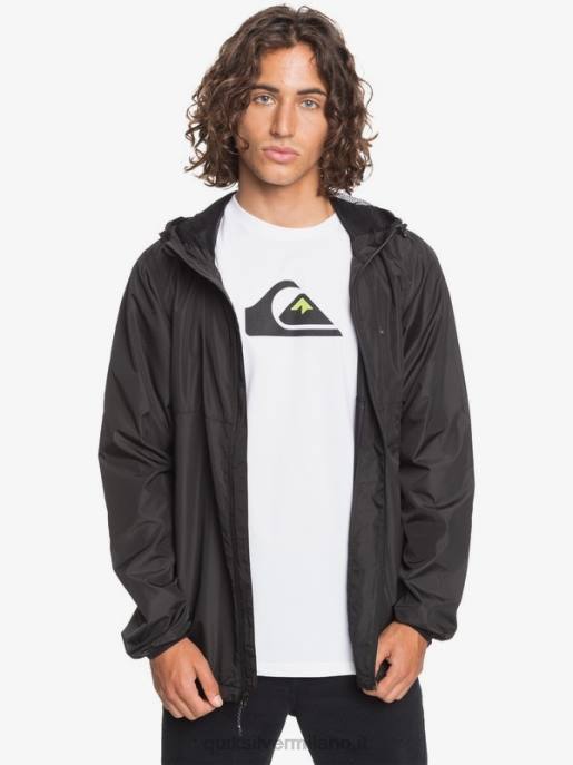 esso Quiksilver uomini giacca a vento per tutti i giorni nero HTZR1012