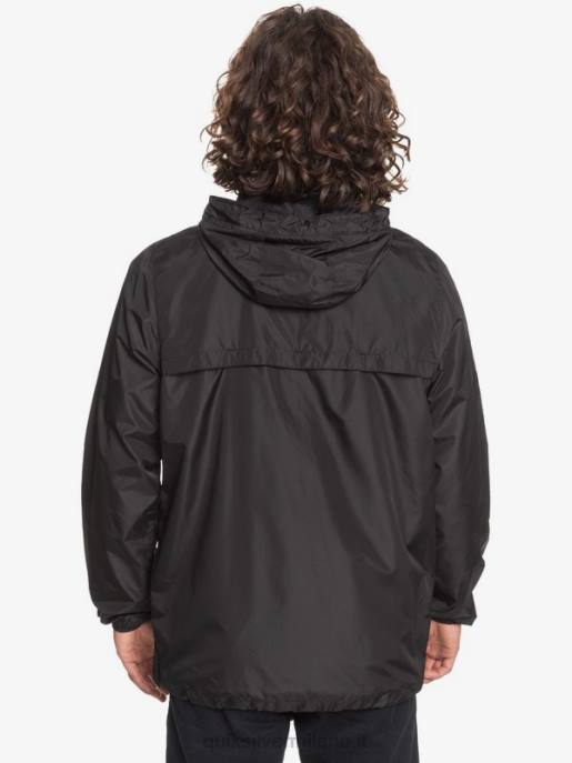 esso Quiksilver uomini giacca a vento per tutti i giorni nero HTZR1012