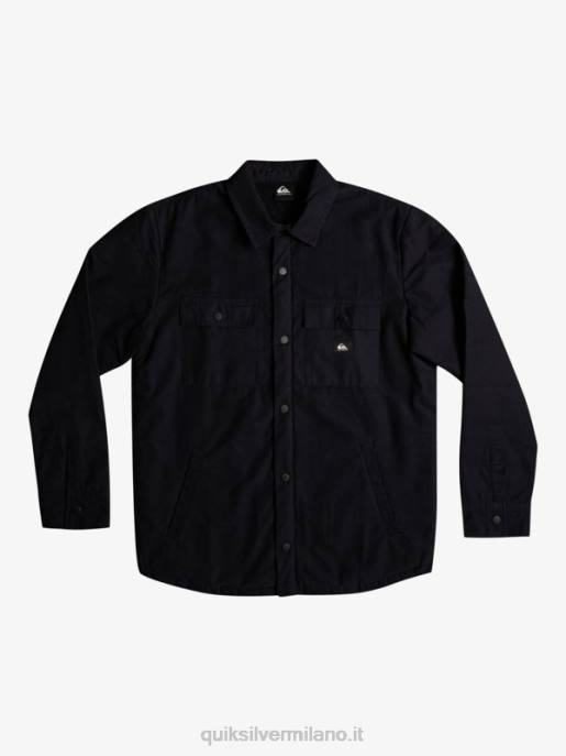 esso Quiksilver uomini giacca da lavoro in tela downrail nero HTZR1568