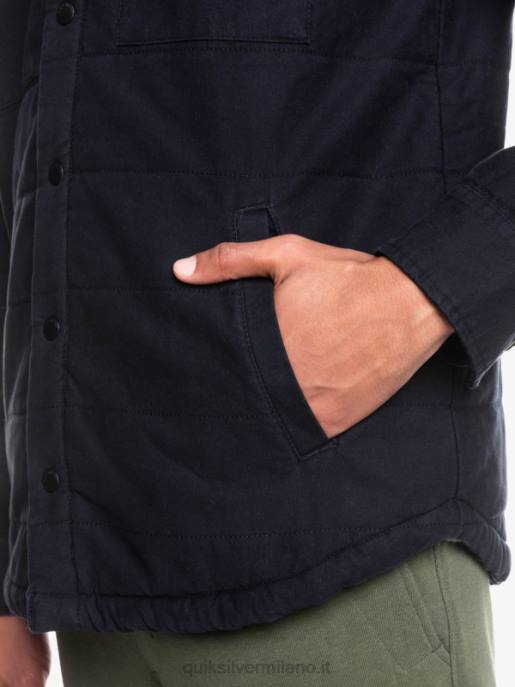 esso Quiksilver uomini giacca da lavoro in tela downrail nero HTZR1568