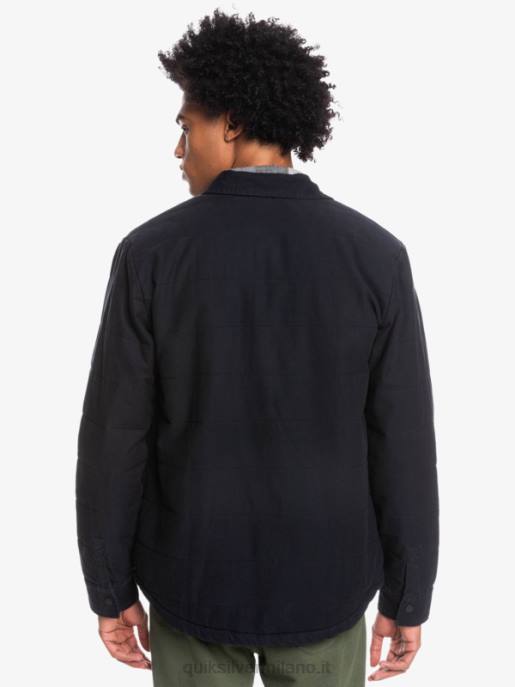 esso Quiksilver uomini giacca da lavoro in tela downrail nero HTZR1568