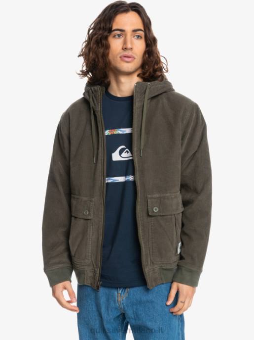 esso Quiksilver uomini giacca di velluto a coste a tre traverse foglia d\'uva HTZR1557