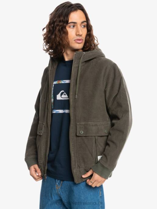 esso Quiksilver uomini giacca di velluto a coste a tre traverse foglia d\'uva HTZR1557