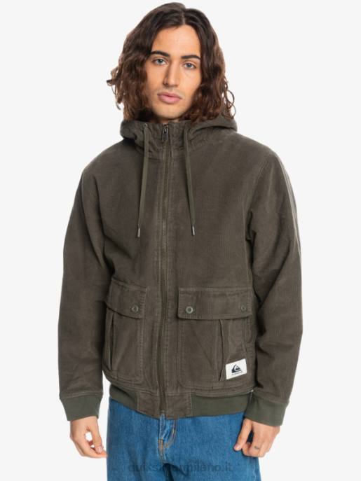 esso Quiksilver uomini giacca di velluto a coste a tre traverse foglia d\'uva HTZR1557