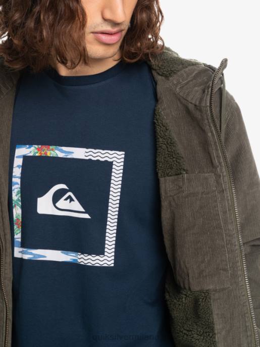 esso Quiksilver uomini giacca di velluto a coste a tre traverse foglia d\'uva HTZR1557