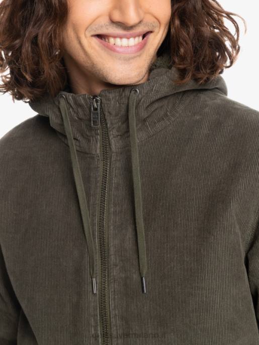 esso Quiksilver uomini giacca di velluto a coste a tre traverse foglia d\'uva HTZR1557