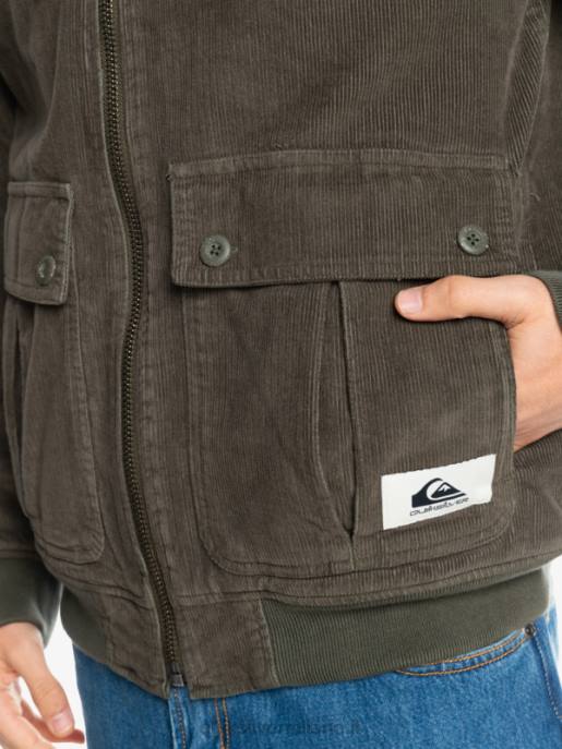esso Quiksilver uomini giacca di velluto a coste a tre traverse foglia d\'uva HTZR1557
