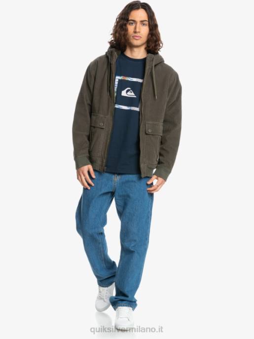 esso Quiksilver uomini giacca di velluto a coste a tre traverse foglia d\'uva HTZR1557