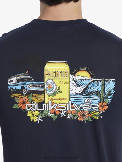 Esso Quiksilver x Pacifico uomini maglietta con chiusura blazer blu scuro HTZR1