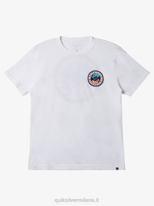 esso Quiksilver uomini divertente maglietta estiva bianco HTZR469