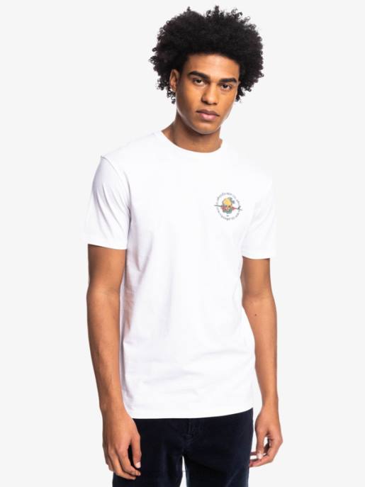 esso Quiksilver uomini fuori strada - t-shirt bianco HTZR1819