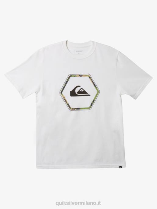 esso Quiksilver uomini in magliette di forme bianco HTZR1235