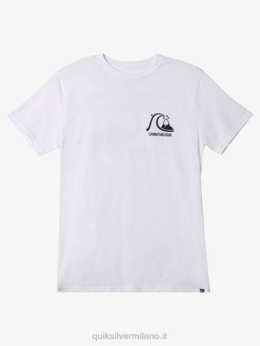 esso Quiksilver uomini la maglietta originale bianco HTZR1067