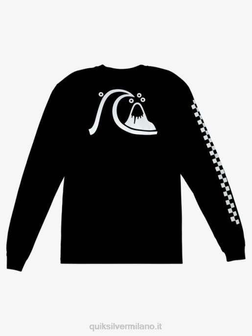 esso Quiksilver uomini la t-shirt originale da uomo nero HTZR999