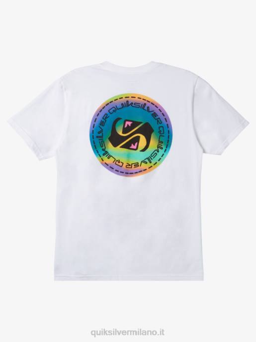 esso Quiksilver uomini maglietta a flusso di colore bianco HTZR1205
