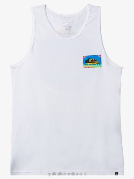 esso Quiksilver uomini maglietta a flusso di colore bianco HTZR1332