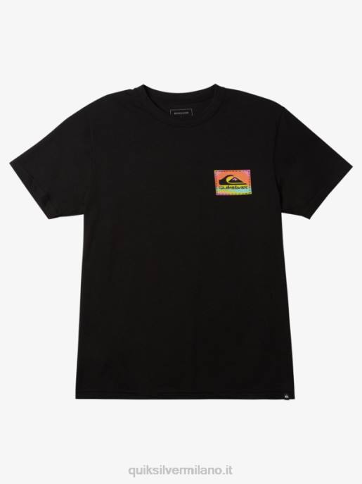 esso Quiksilver uomini maglietta a flusso di colore nero HTZR1204