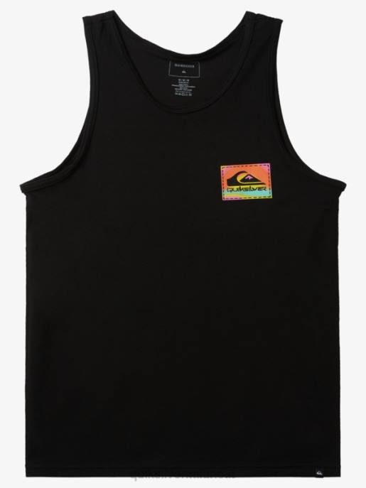 esso Quiksilver uomini maglietta a flusso di colore nero HTZR1333