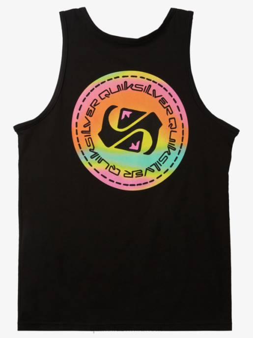 esso Quiksilver uomini maglietta a flusso di colore nero HTZR1333