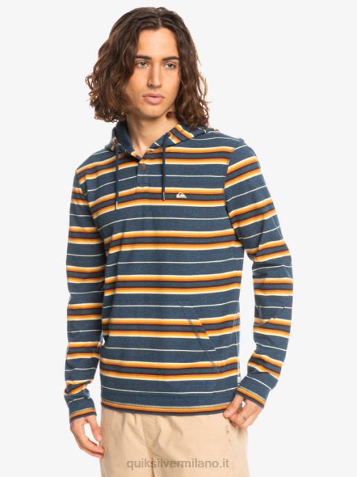 esso Quiksilver uomini maglietta a maniche lunghe con cappuccio Last Chance insegna striscia dell\'ultima possibilità HTZR1862