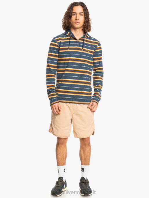 esso Quiksilver uomini maglietta a maniche lunghe con cappuccio Last Chance insegna striscia dell\'ultima possibilità HTZR1862