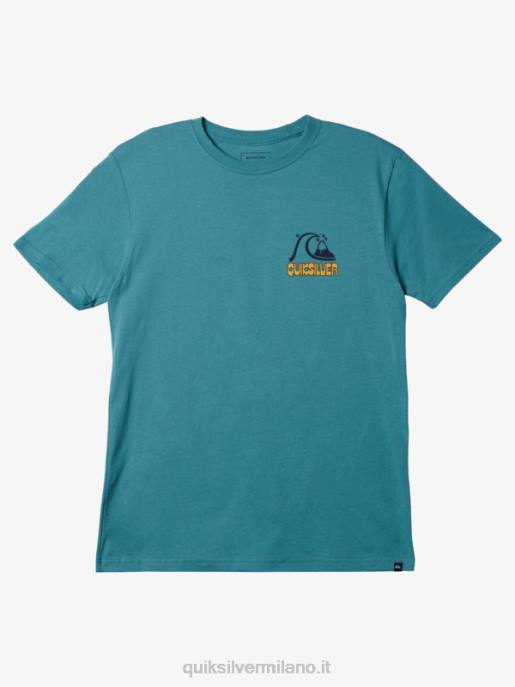 esso Quiksilver uomini maglietta alza e risplendi blu bretone HTZR1117
