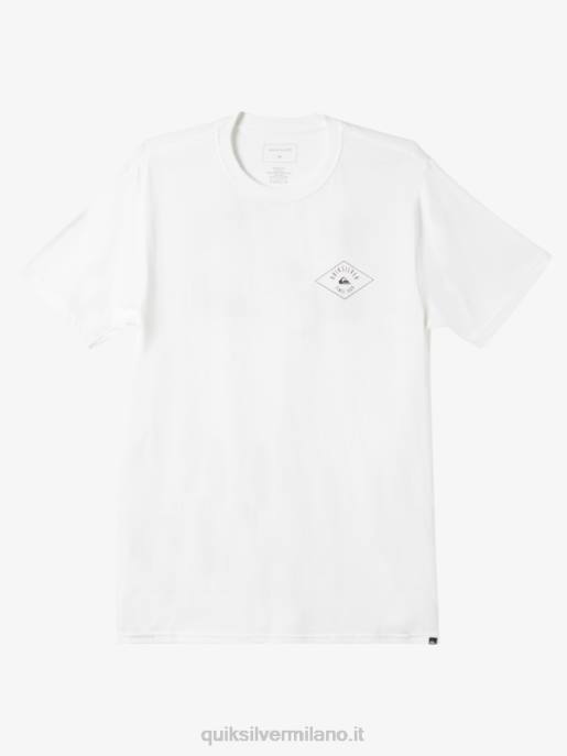esso Quiksilver uomini maglietta con linea cerchiata bianco HTZR1119