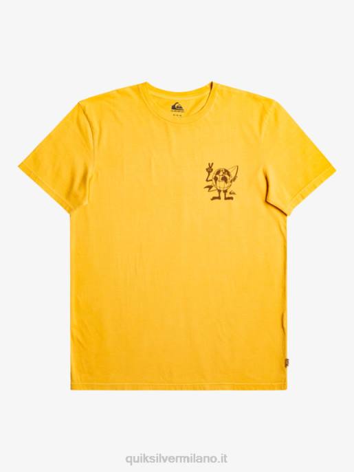 esso Quiksilver uomini maglietta con messaggio nascosto verga d'oro HTZR1761