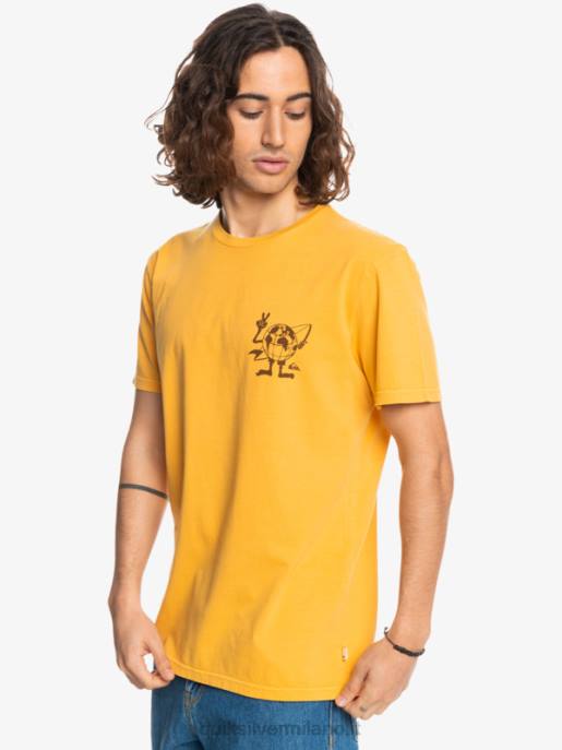 esso Quiksilver uomini maglietta con messaggio nascosto verga d\'oro HTZR1761
