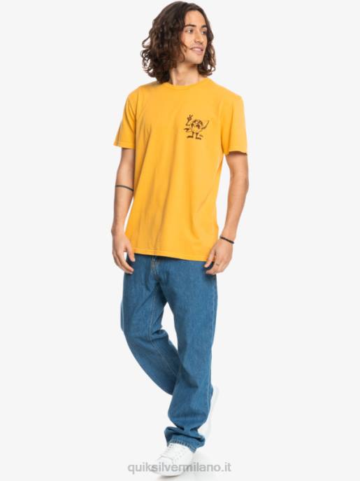 esso Quiksilver uomini maglietta con messaggio nascosto verga d\'oro HTZR1761
