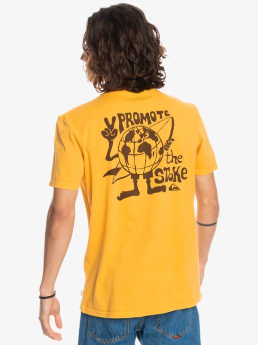 esso Quiksilver uomini maglietta con messaggio nascosto verga d\'oro HTZR1761
