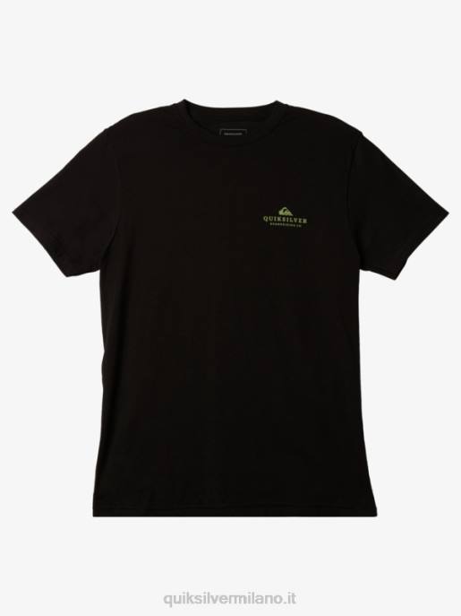 esso Quiksilver uomini maglietta con palme di mare nero HTZR1024